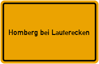 Ortsschild Homberg bei Lauterecken
