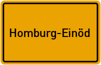 Ortsschild Homburg-Einöd