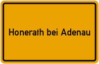 City Sign Honerath bei Adenau