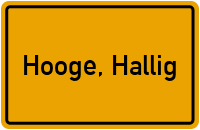 City Sign Hooge, Hallig