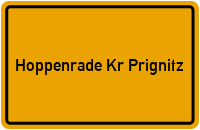 City Sign Hoppenrade Kr Prignitz