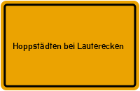 City Sign Hoppstädten bei Lauterecken