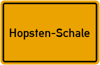 Ortsschild Hopsten-Schale