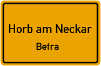 Haigerlocher Straße in 72160 Horb am Neckar (Betra)