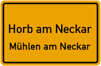 Rauschbartweg in Horb am NeckarMühlen am Neckar