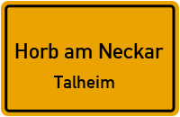 Bergäckerstraße in 72160 Horb am Neckar (Talheim)