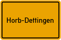 Ortsschild Horb-Dettingen