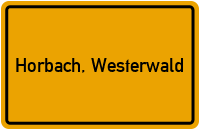 City Sign Horbach, Westerwald