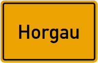 Ortsschild von Gemeinde Horgau in Bayern