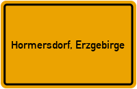 City Sign Hormersdorf, Erzgebirge