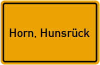 Ortsschild von Gemeinde Horn, Hunsrück in Rheinland-Pfalz