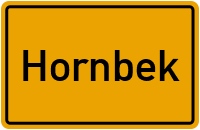 Ortsschild von Gemeinde Hornbek in Schleswig-Holstein
