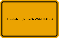 City Sign Hornberg (Schwarzwaldbahn)