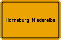 Ortsschild von Flecken Horneburg, Niederelbe in Niedersachsen
