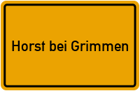 City Sign Horst bei Grimmen