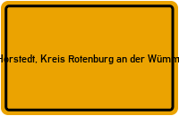 City Sign Horstedt, Kreis Rotenburg an der Wümme
