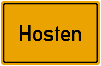 Ortsschild von Gemeinde Hosten in Rheinland-Pfalz