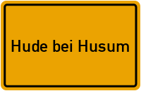 City Sign Hude bei Husum