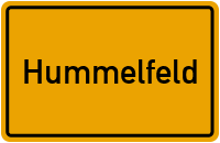 Ortsschild von Gemeinde Hummelfeld in Schleswig-Holstein