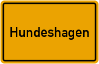 Ortsschild von Gemeinde Hundeshagen in Thüringen