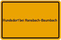 City Sign Hundsdorf bei Ransbach-Baumbach