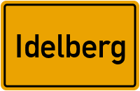 Ortsschild von Gemeinde Idelberg in Rheinland-Pfalz