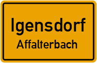 Straßenverzeichnis Igensdorf Affalterbach