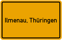 City Sign Ilmenau, Thüringen