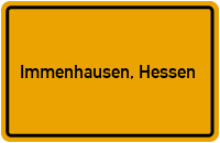 Ortsschild von Stadt Immenhausen, Hessen in Hessen