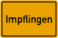 Ortsschild von Gemeinde Impflingen in Rheinland-Pfalz