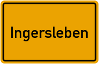 Ortsschild von Gemeinde Ingersleben in Thüringen