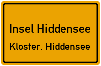 Straßenverzeichnis Insel Hiddensee Kloster, Hiddensee