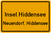 Straßenverzeichnis Insel Hiddensee Neuendorf, Hiddensee