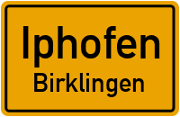 Straßenverzeichnis Iphofen Birklingen