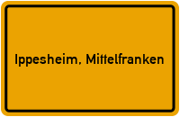 City Sign Ippesheim, Mittelfranken