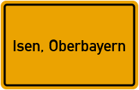 City Sign Isen, Oberbayern