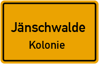 Bergstraße in JänschwaldeKolonie