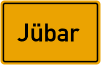 Ortsschild von Gemeinde Jübar in Sachsen-Anhalt