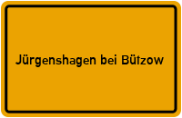 City Sign Jürgenshagen bei Bützow
