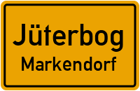 Markendorfer Dorfstraße in JüterbogMarkendorf