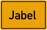 Ortsschild von Jabel in Mecklenburg-Vorpommern