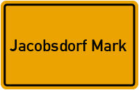 Ortsschild von Jacobsdorf Mark in Brandenburg