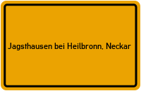 City Sign Jagsthausen bei Heilbronn, Neckar