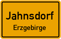 Ortsschild Jahnsdorf / Erzgebirge