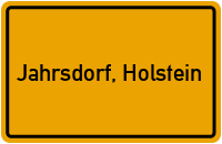 City Sign Jahrsdorf, Holstein
