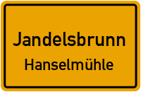 Straßen in Jandelsbrunn Hanselmühle