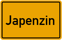 Ortsschild von Japenzin in Mecklenburg-Vorpommern
