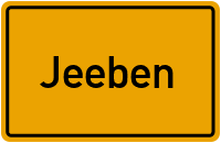 Ortsschild von Gemeinde Jeeben in Sachsen-Anhalt