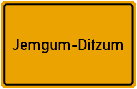 Ortsschild Jemgum-Ditzum