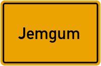 Ortsschild von Gemeinde Jemgum in Niedersachsen